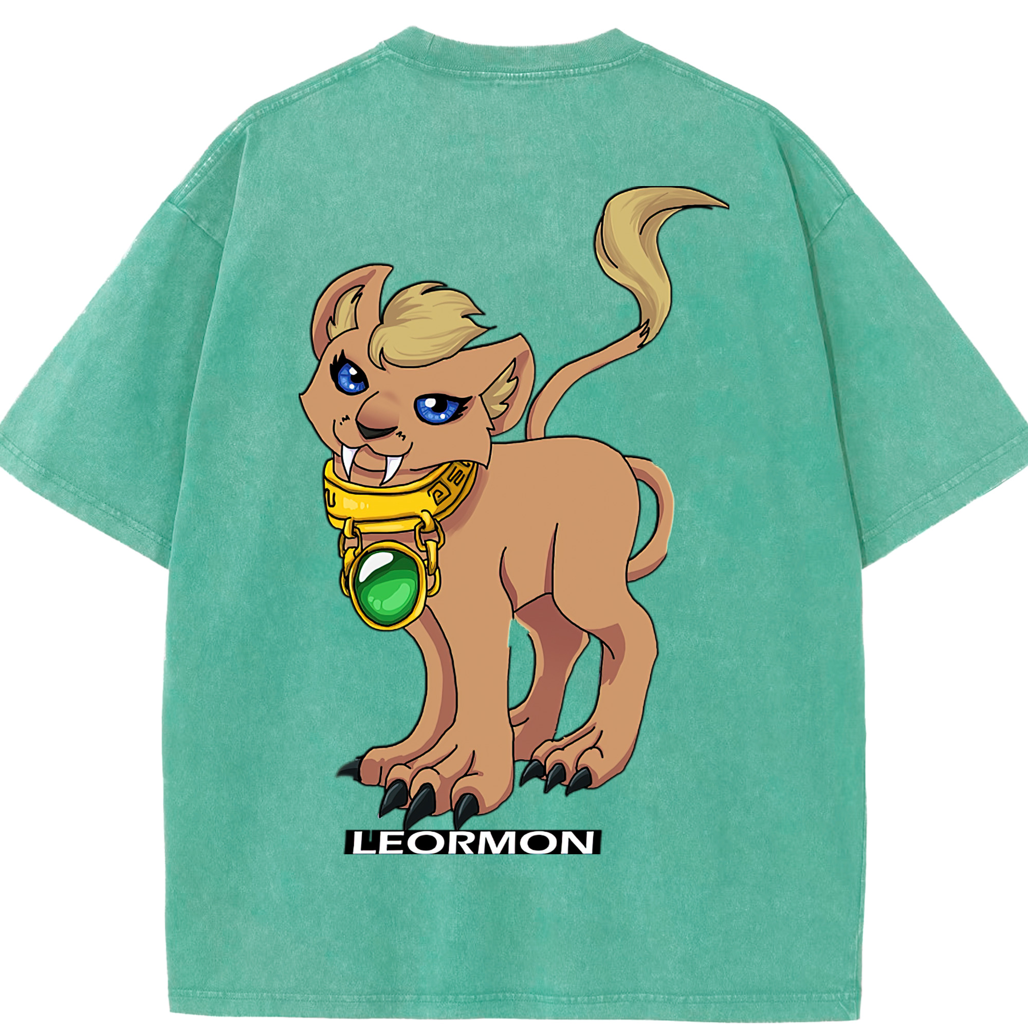 （画像用） Digimon デジタルモンスター/デジモン 綿100% ヴィンテージ風 半袖Tシャツ（背面プリント）